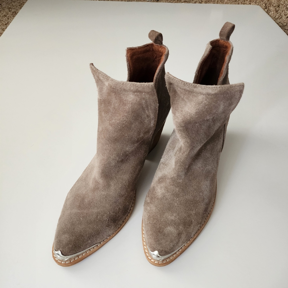 Jeffrey Campbell Cromwell Taupe Ankle Boots